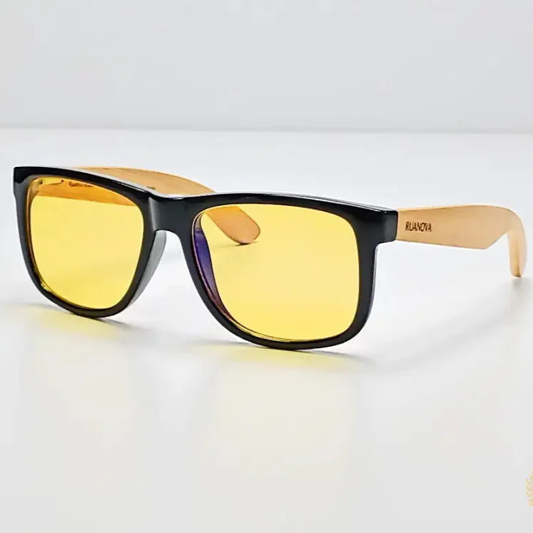 Lentes Amarillas Bambú: Protección Diurna Luz Azul – Cuida tus Ojos y tu Sueño - Image 4